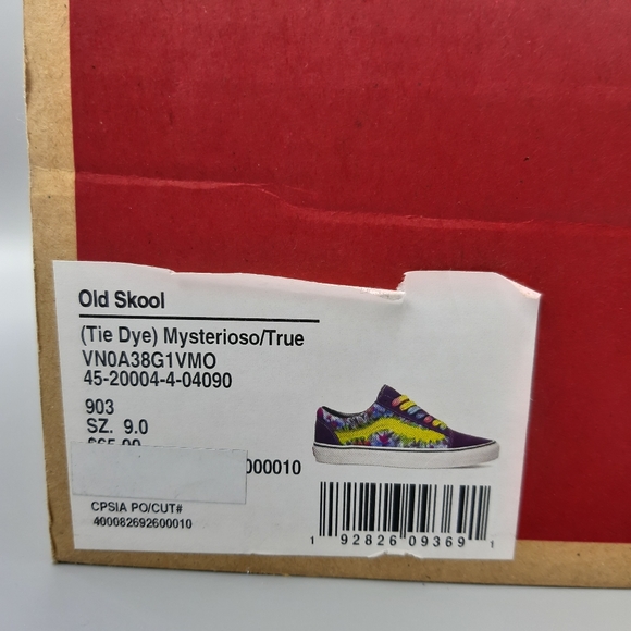 NEW Vans Old Skool Tie Dye Mysterioso Purple Suede True White Men's Size 9 - Picture 11 of 11